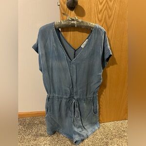 She + Sky Chambray Blue Jumpsuit